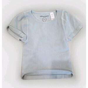 Well Being + Being Well Gray Cropped T Shirt Size XXS/ XS NWOT Made in the USA